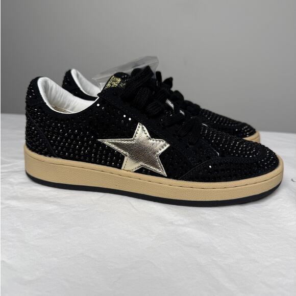 NIB | Vintage Havana Bravo Black Rhinestone Sneakers | Glam Star Sneakers - Picture 6 of 11